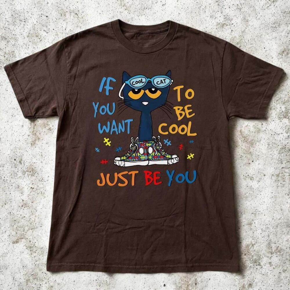 Pete The Cat Brown Cotton T-Shirt